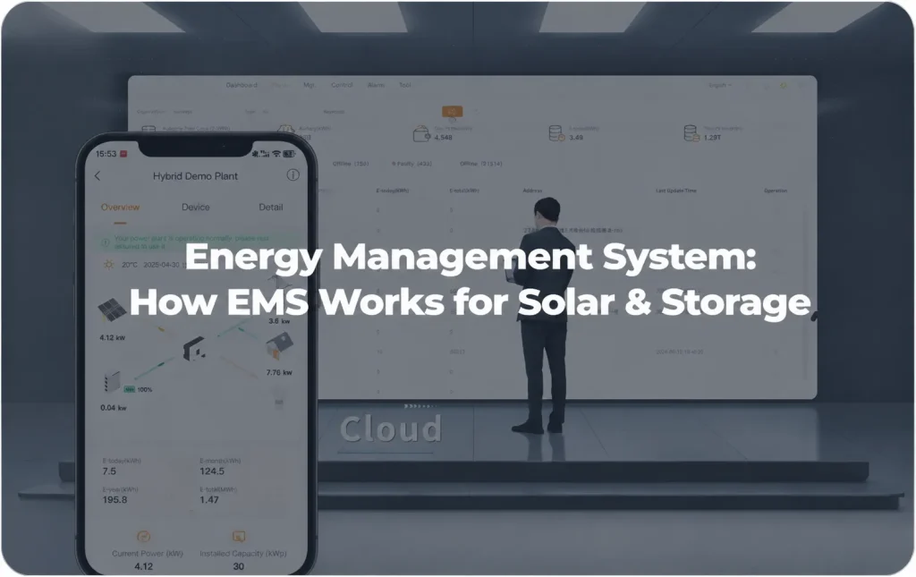 Energy management system for solar and battery storage with Sunways Cloud