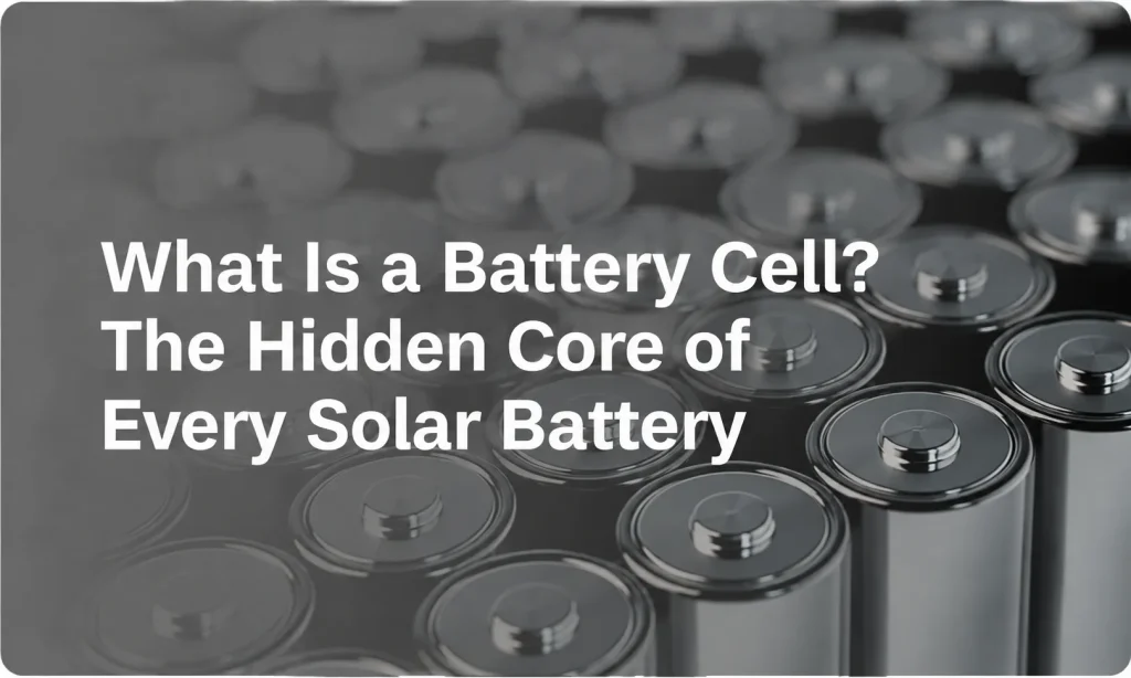 Battery Cell Guide What Really Matters for Solar Energy Storage
