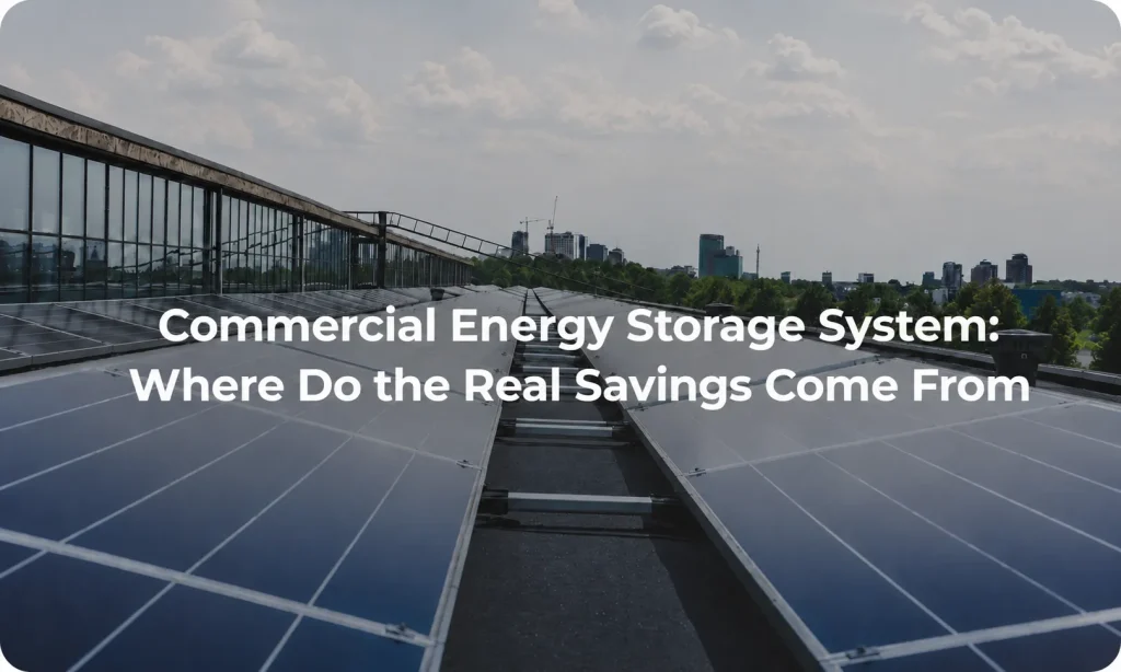 Commercial Energy Storage System Where Do the Real Savings Come From