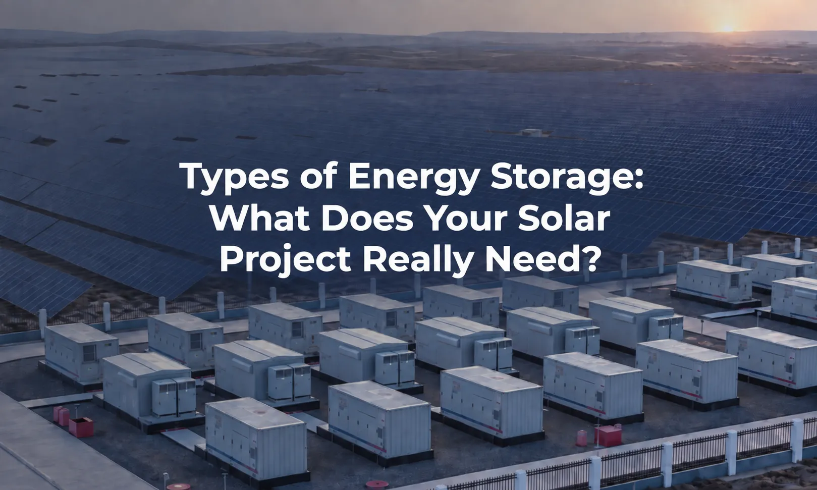 Types of Energy Storage What Does Your Solar Project Really Need