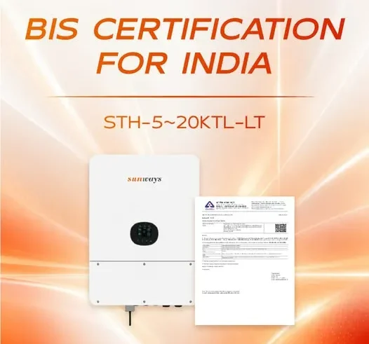Sunways STH-LT Series Added to BIS Registration in India